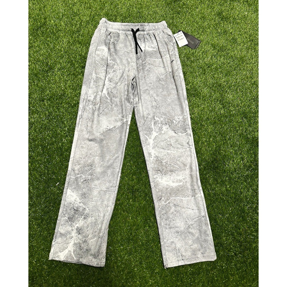 Santo Studio Tempo Collection Jogger Pants Cotton Gray Marbled S Drawstring